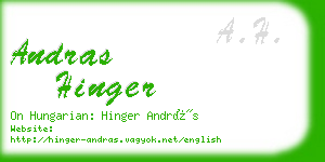 andras hinger business card